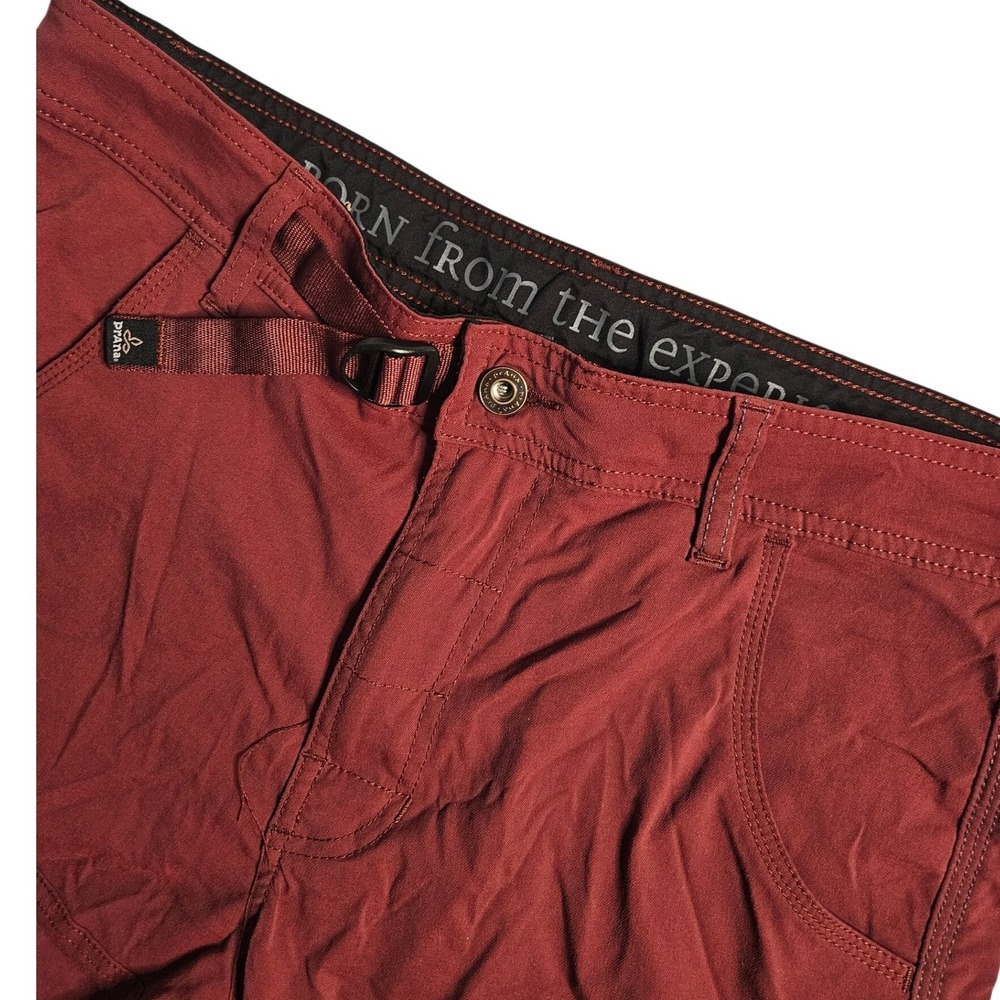 Prana Zion Stretch Shorts Mens 31 Red Hiking Trail Cargo Breathable Outdoor